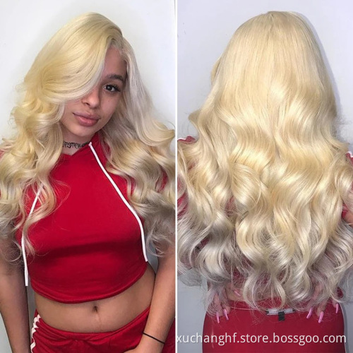 30 40 Inch Wig Human Hair Lace Front Body Wave Long Straight Virgin Hair Blonde 613 Full Lace Wigs Wholesale Deep Curly Wigs